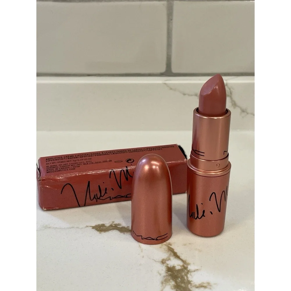 MAC Amplified Creme Lipstick Nicki Minaj Nicki's Nude Full Size 0.10 oz New Box